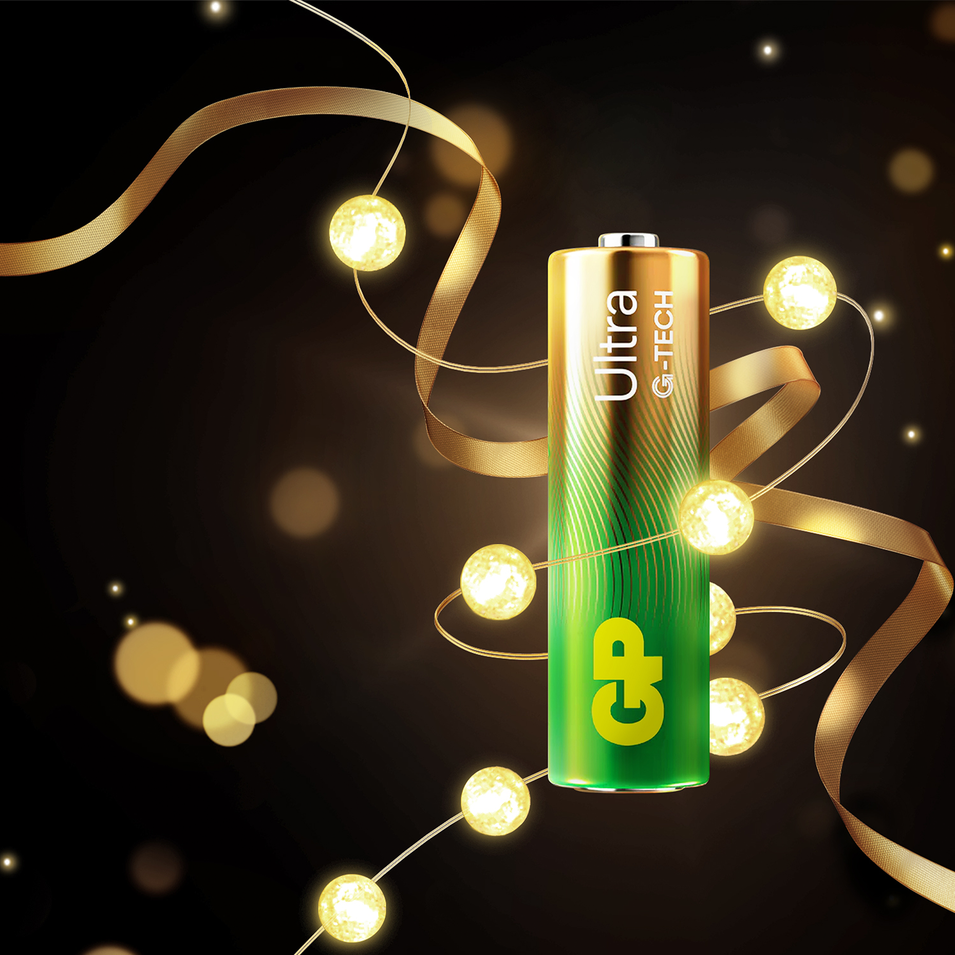 GP Ultra Alkaline 12xAA + 12xAAA Batteries + Light string - Products